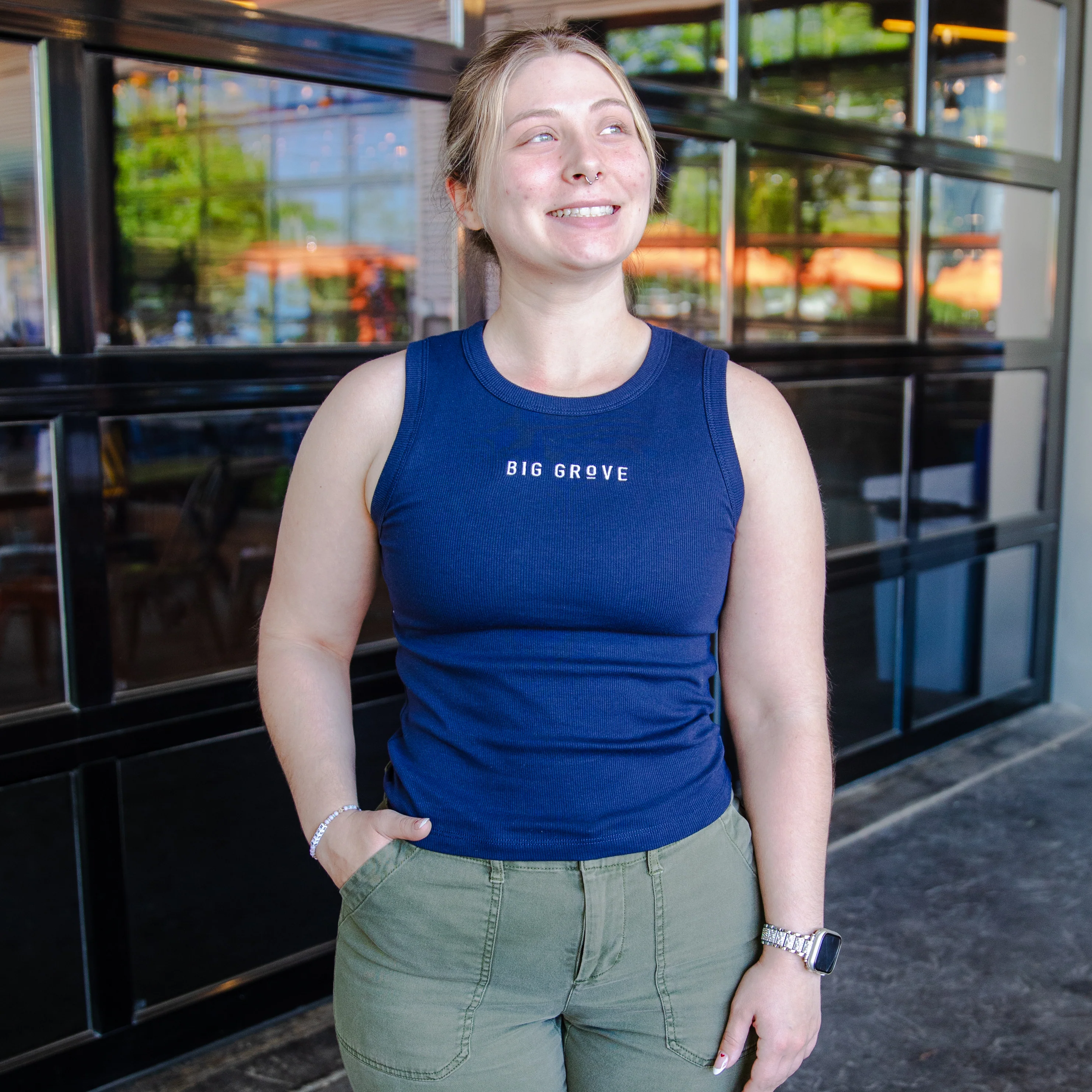 Cropped Ribbed Tank - Image 3
