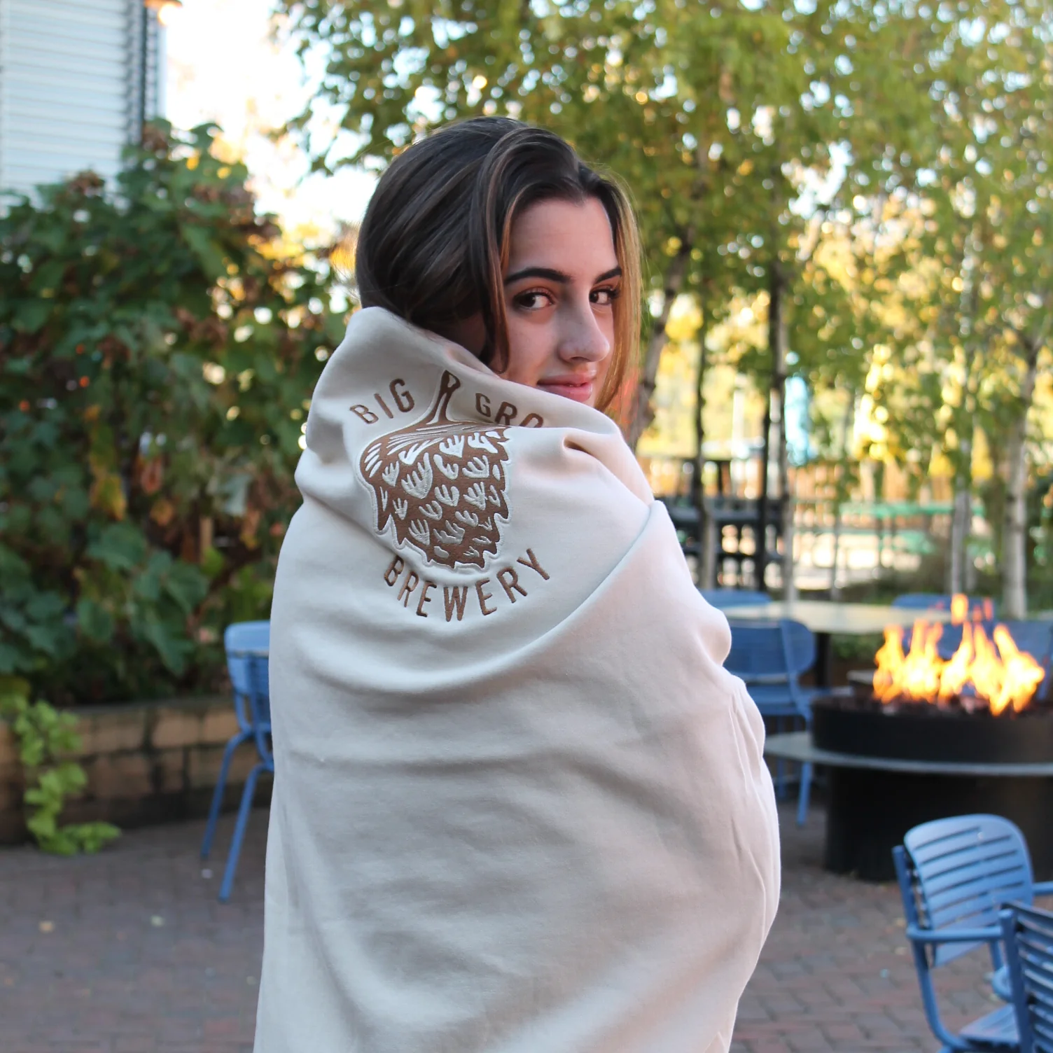 Embroidered Hopcorn Fleece Blanket - Image 3